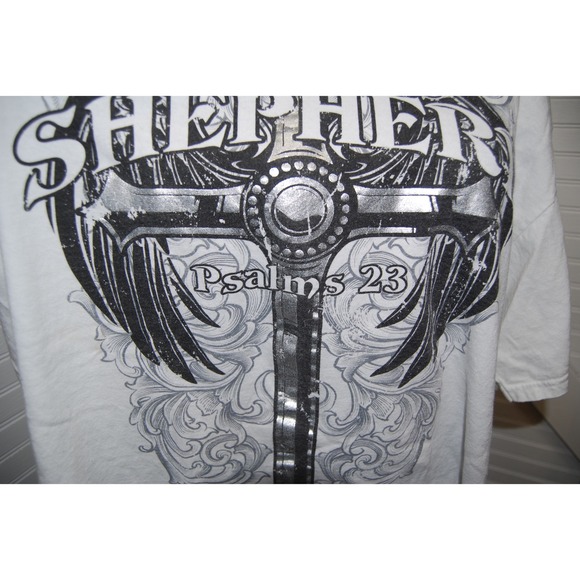 Jesus t-shirt Mens XL The Lord is My Shepherd Psalm 23 Cross VINTAGE Delta - Picture 4 of 9